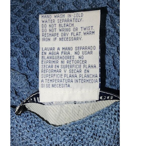 Noile Silk Exchange Vtg Blue 1990's 80% Silk Crochet Vest Women Size Small - Picture 8 of 8
